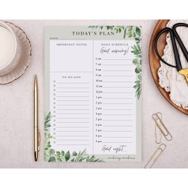 Making Meadows | Botanical Daily Planner Pad | A5 Tear Off Day Planning Pad Notepad with To Do List & Daily Schedule | 50 Undated Sheets & 100gsm Paper | Premium Stationery