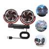 LABRIMP Small USB Car Fan Adjustable Cooling Fan for Car