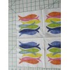 IHR Two Decorative Luncheon Napkins for Decoupage "Hand Stamped Fish"