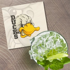 Unbranded Duck Face Animal 4'' X 4'' Square Wooden Coaster