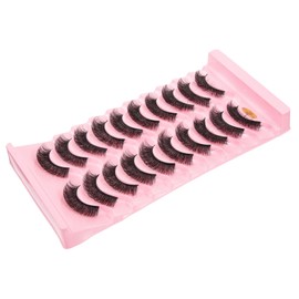 Baluue 10 Pairs Fake Eyelashes False Eyelashes Synthetic Lashes Natural False Lashes Lashes Fake Lashes Lash Inserts Lash Extensions Women Natural Eyelashes Women Lashes Fiber Black