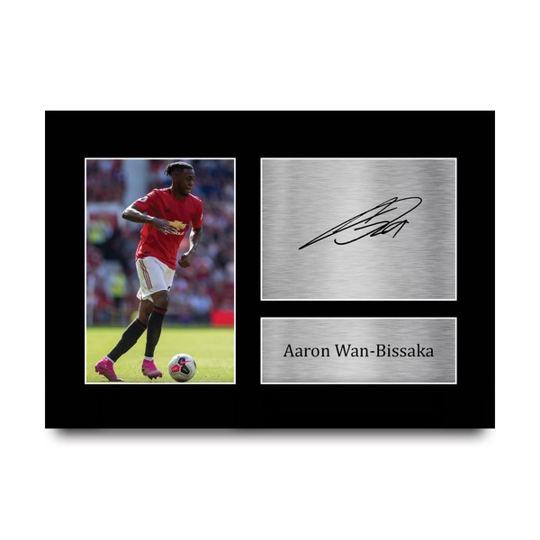 HWC Trading Aaron Wan-Bissaka Gifts Printed Signed Autograph Picture for Fans and Supporters - A4