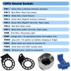 liangren 13-Pin Trailer Socket with 2 m Cable, Waterproof Towing