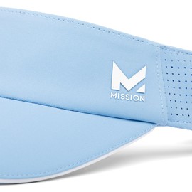 MISSION Structured Cooling Visor - Unisex One Size Cap for Tennis, Golf & Running - Lightweight & Durable - Cools Up to 2 Hours - UPF 50 Sun Protection - Machine Washable - (Vista Blue)