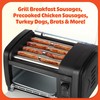 Countertop Hot Dog Roller with Bun Warmer and Adjustable Timer