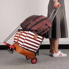 KEDSUM Folding Hand Truck, 290 lbs Heavy Duty Dolly Cart for Moving, Solid Construction Utility Cart Compact and Lightweight for Luggage, Personal, Travel, Auto, Moving and Office Use