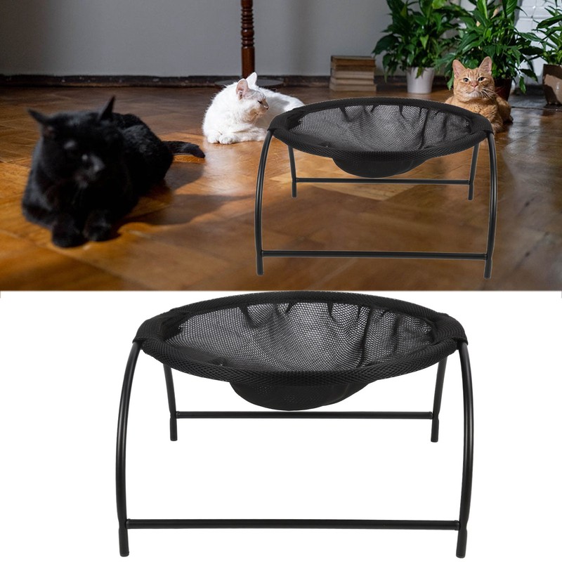 Cat Hammock Bed Stainless Steel Canvas Detachable Elevated Raised Small