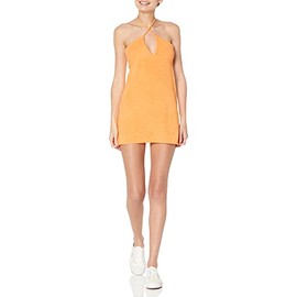 Show Me Your Mumu Women's Outgoing Mini Dress, Orange Terry