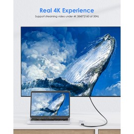 LENTION USB C Hub with 4K HDMI, 3 USB 3.0, SD/Micro SD Card Reader Compatible 2023-2016 MacBook Pro, New Mac Air/Surface, Stable Driver Certified Multi-Port Adapter (CB-C18, Silver)