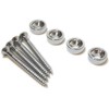 set of 4 guitar neck joint bushing/washers in chrome including