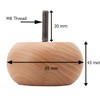 MOLLY MALOU 4 x M8 Natural Wooden Bun Feet with