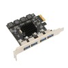 PCIE to USB Expansion Card 4 USB 3.0 Ports 5Gbps