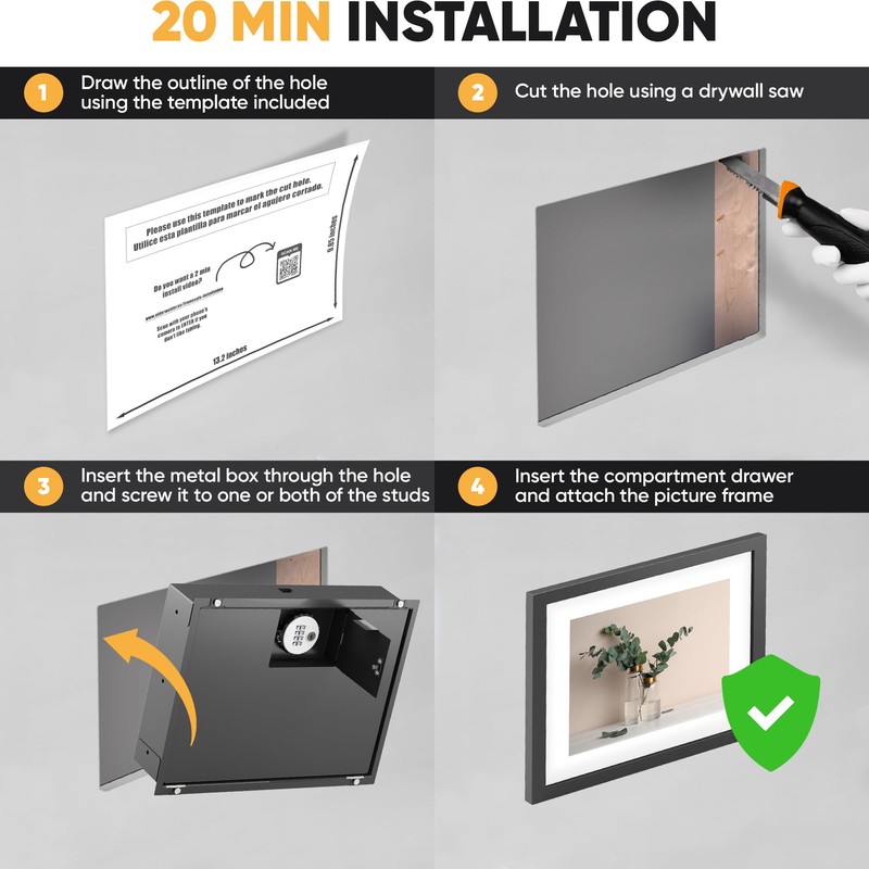 Elder Welder® Hidden Wall Safe | 100% Real, Replaceable Picture