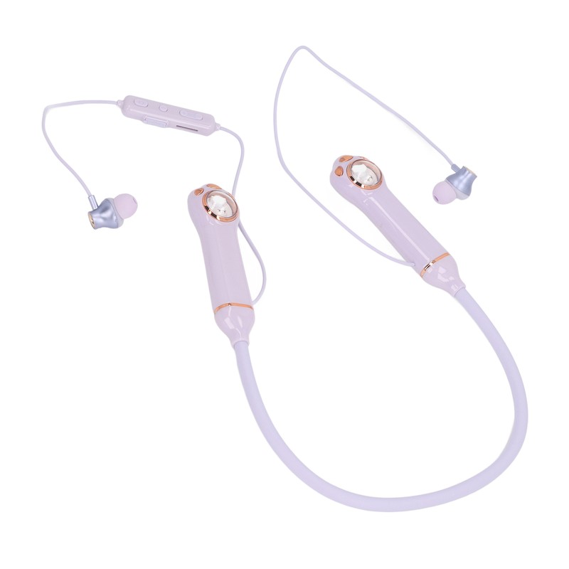 Neckband Earbuds IPX5 Bluetooth 5.3 Wireless Cat Pattern RGB Backlight