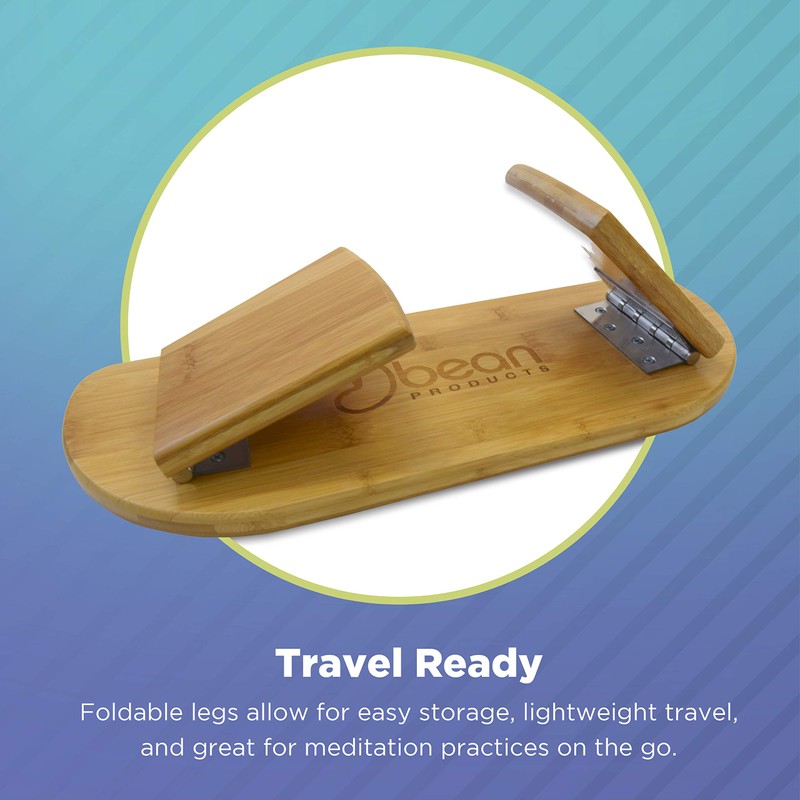 Bamboo Meditation Kneeling Bench - Best Design - Folding Legs
