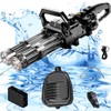 Electric Double Barrel Gatling Water Gun, Can Emit Light,Rechargeable Module