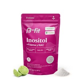 B-FIT B Myo Inositol y D Chiro Inositol - Fórmula 40:1 | 30 porciones, Alta Biodisponibilidad, Mezcla Enriquecida con NAC y Folatos (Limón)