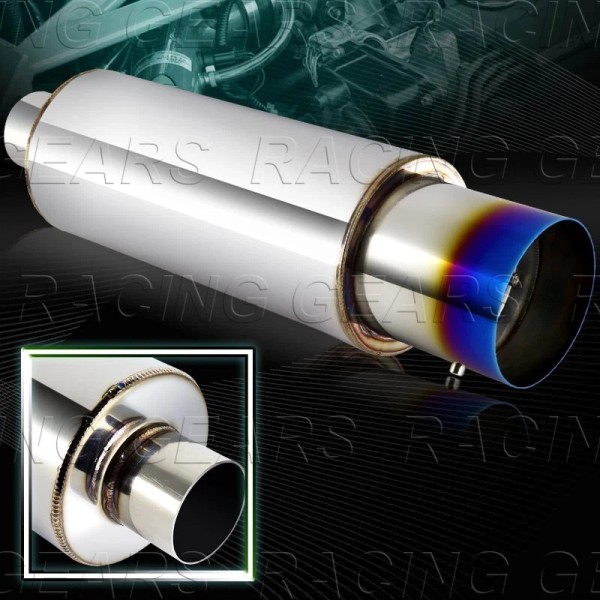 Racing_Gear 4" Burnt Tip 2.5" Inlet T304 Stainless Steel Weld-On