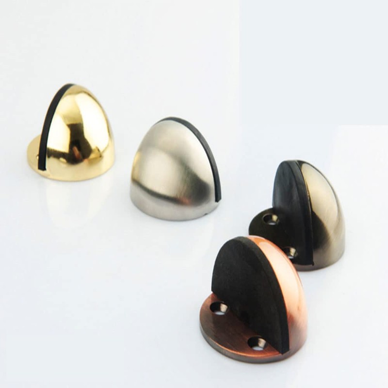 Floor Door Stoppers, 2 PCS Oval Half Moon Door Stops