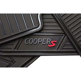 Floor Mats for Mini Cooper F55 Hardtop 4 Door, F56 Hardtop 2 Door & F57 Convertible (Set of 2 Front Mats) OEM Genuine - All Weather -(2014,2015,2016,2017,2018,2019,2020,2021,2022,2023,2024) Black