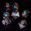 ORUZA 7 Pieces Dragon Eye Polyhedral Resin Game Dice DND