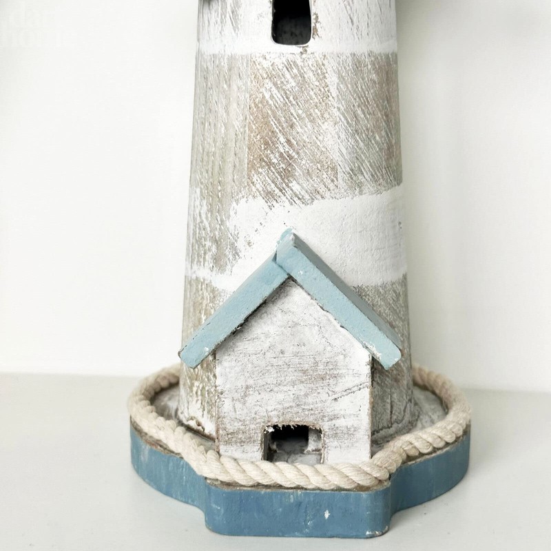 Wooden Lighthouse Ornament Nautical Beach Sign Seaside Bathroom Decoration Gift