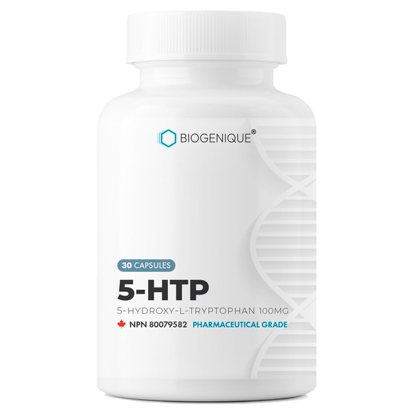 Biogenique 5-HTP - 5-Hydroxy-L-tryptophan 100mg - Promotes Healthy Mood Balance,