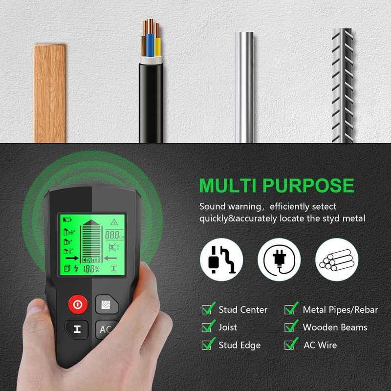 Stud Finder 5 in 1 Tool LCD Display Wall Scanner