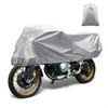 X AUTOHAUX Motorcycle Cover Outdoor Waterproof Motorbike Half 420D-PU Silver