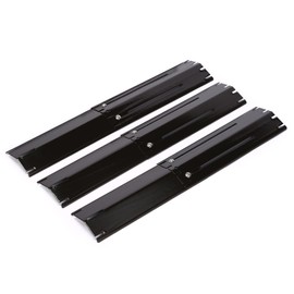 Universal Replacement Adjustable Porcelain Steel Heat Plate Shield, Heat Tent, Flavorizer Bar, Burner Cover, Flame Tamer for Brinkmann Gas Grill, Heavy Duty, Extends from 11.75" up to 21" L, 3 Pack