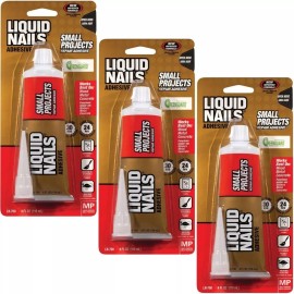 Liquid Nails Waterproof Adhesive 4oz Strong Bond for Wood Metal Brick Stone