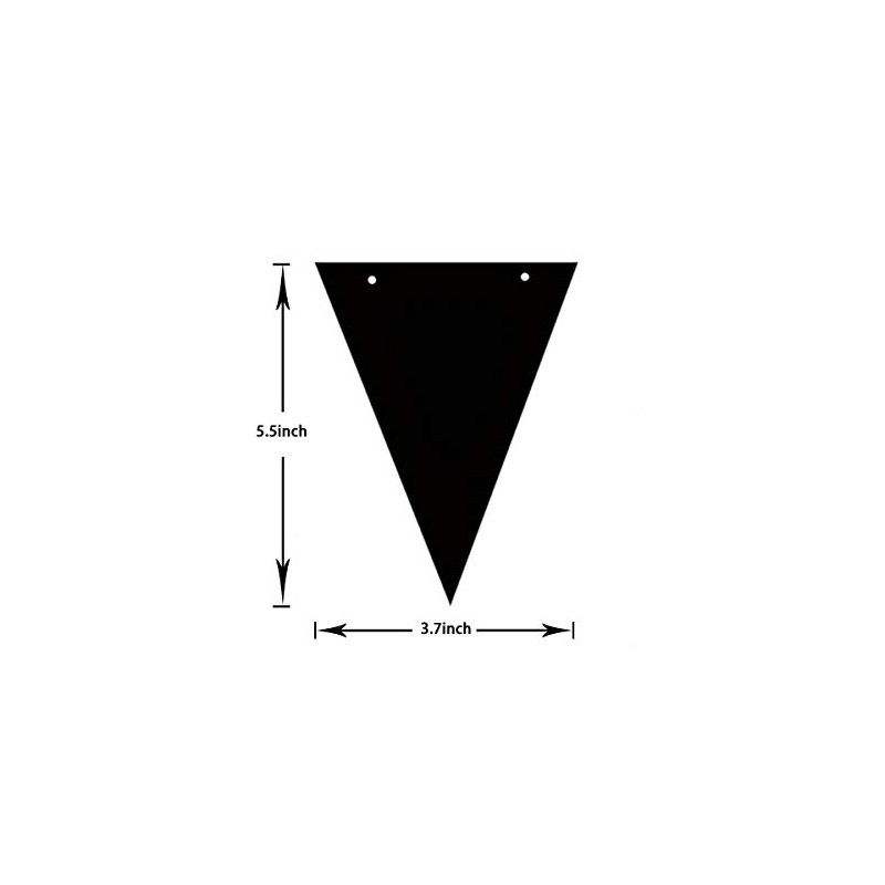 Aimto 20 Feet Navy Blue and Gold Triangle Flag Banner