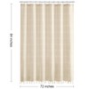 Craidlela Extra Long Boho Farmhouse Shower Curtain with Tassel, Modern