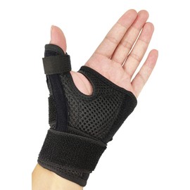 LUSAS Thumb Supporter, Recommended for Osteopathic Teachers, Thumb Fixation, CM Joints, Base of Thumb, Fracture, Dislocation, Rehabilitation, Breathable, Mesh, One Size Fits Most (Left and Right Use)