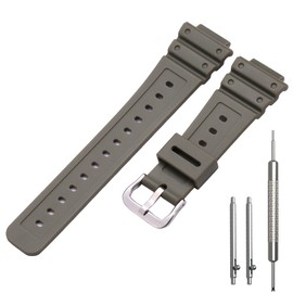 WRISTARMOR Men's Resin Strap Replacement for Caiso G-shock GA2100 GA2110 Rubber Bracelet Sport Waterproof WatchBand （Black）