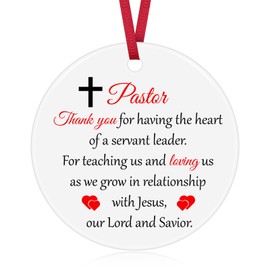 Pastor Appreciation Gifts Ceramic Ornament for Pastors Pastor Appreciation Day Gift Christmas Ornament Christian Gifts for Pastor Thank You Gifts Pastor Gifts for Men Christmas Retirement Gift