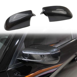 Crosselec Carbon Fiber Side Door Mirror Cover Molding Trim for Dodge Charger 2011-2023 (Carbon Fiber Pattern-Replacement)