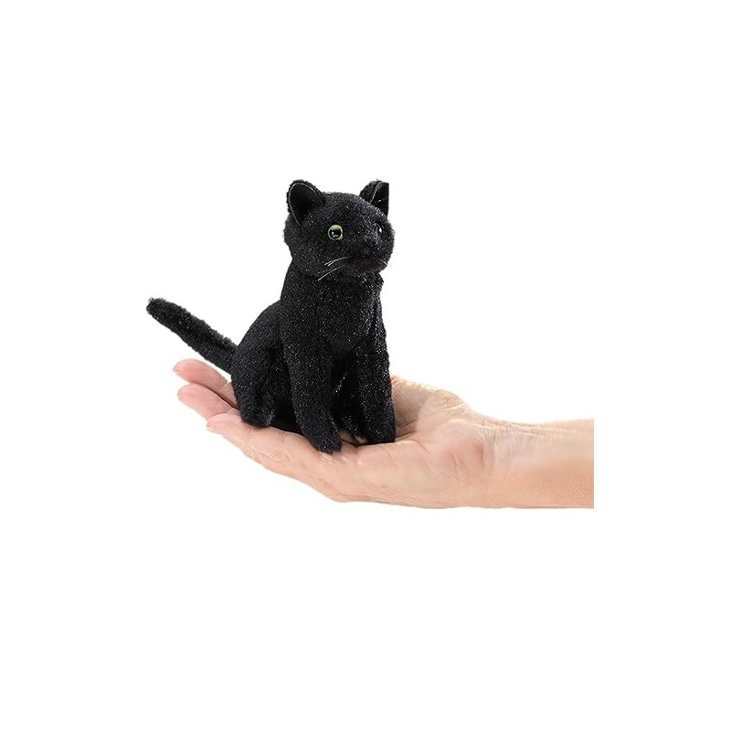 Folkmanis Mini Black Cat Finger Puppet