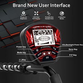 ATODEKARU Metal Detector for Adults Professional, Pinpoint Metal Detector Waterproof Gold and Silver, Higher Accuracy, Bigger LCD Display, Strong Memory Mode, 10" IP68 Coil, New Advanced DSP Chip