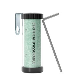 Discreet Motorcycle Vignette Holder 5x2cm (2024) Mini Size Insurance Holder Accessories Motorcycle Scooter Moped Quad Mount Vignette Motorcycle Insurance Waterproof Round