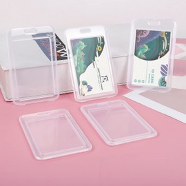 ID Badge Holder, Made Extra Thick Name Tag ID Card Holders, Fit Standard Size Credit Cards Work ID School ID,Name Tag Holders, Card Holders, Vertical, 5 Pack