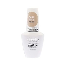 Cuccio Pro Brush-On Colour Builder Soak-Off Gel - Calcium Enriched - Easy Brush-On - Perfect Light Color - Reinforce, Build, Shape And Extend The Natural Nail - Bare Nude - 0.43 Oz Nail Polish