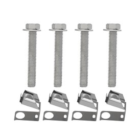 Zieichy 4 Pack Exhaust Manifold Hardware Kit 03442 /w 4 Bolts & U-Nuts,Fits for Ram 1500 2500 3500 4500 5500 2011-2024|Jeep Wrangler 2007-2012|Dodge Dakota 2004-2011, Replaces 6036734AA 6036684AA