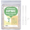 ATNreuro Size 2 Empty Vegan Capsules with 2 Micro Spoons