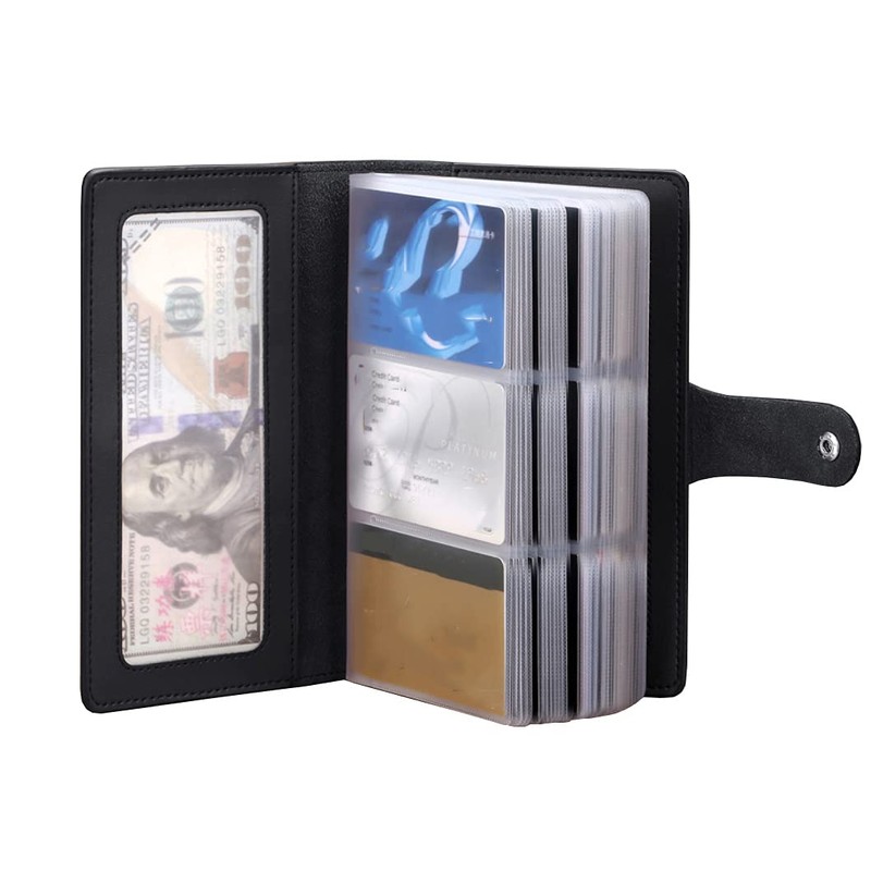 JERLA RFID Credit Card Holder book,Leather Business Card Organizer for