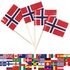 JBCD Norway Toothpick Flag Norwegian Mini Small Cupcake Topper Flags