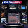 HinLIaDa 8 Channel Mixing Console, w/Bluetooth USB PC Record DX8