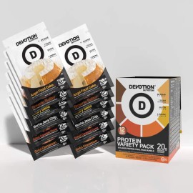 Protein Powder Variety Pack 12 Count – 20g Whey & Casein Blend per Serving, Low Carb, Gluten Free, Keto Friendly, MCT Oil Protein Drink Mix