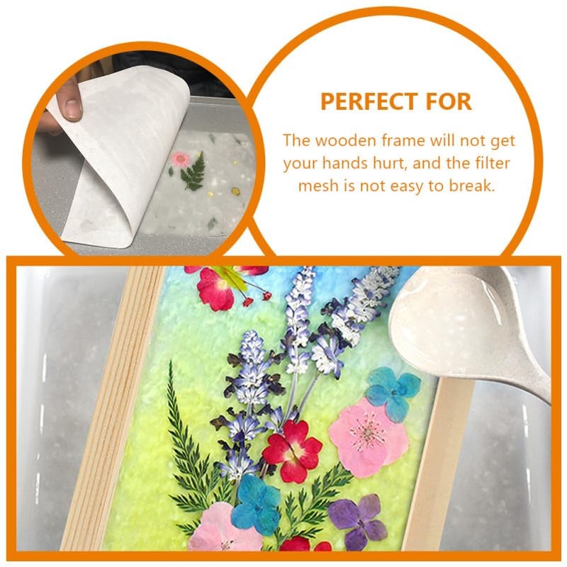 Operitacx 2 Pack Paper Making Screen Kit, Mold and Deckle