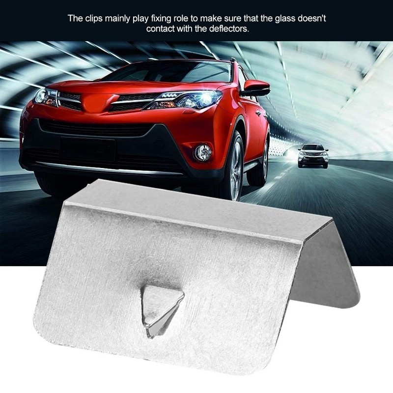 Broco Air Deflector Clips Rain Wind Universal Mounting Channel Stainless